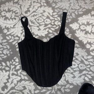 Bardot Black Bodysuit Top